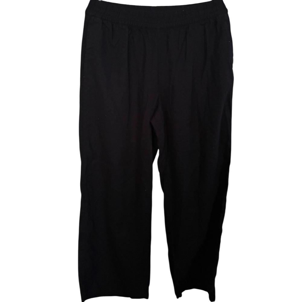 Old Navy Black High-Rise Wide Leg Linen Pants
